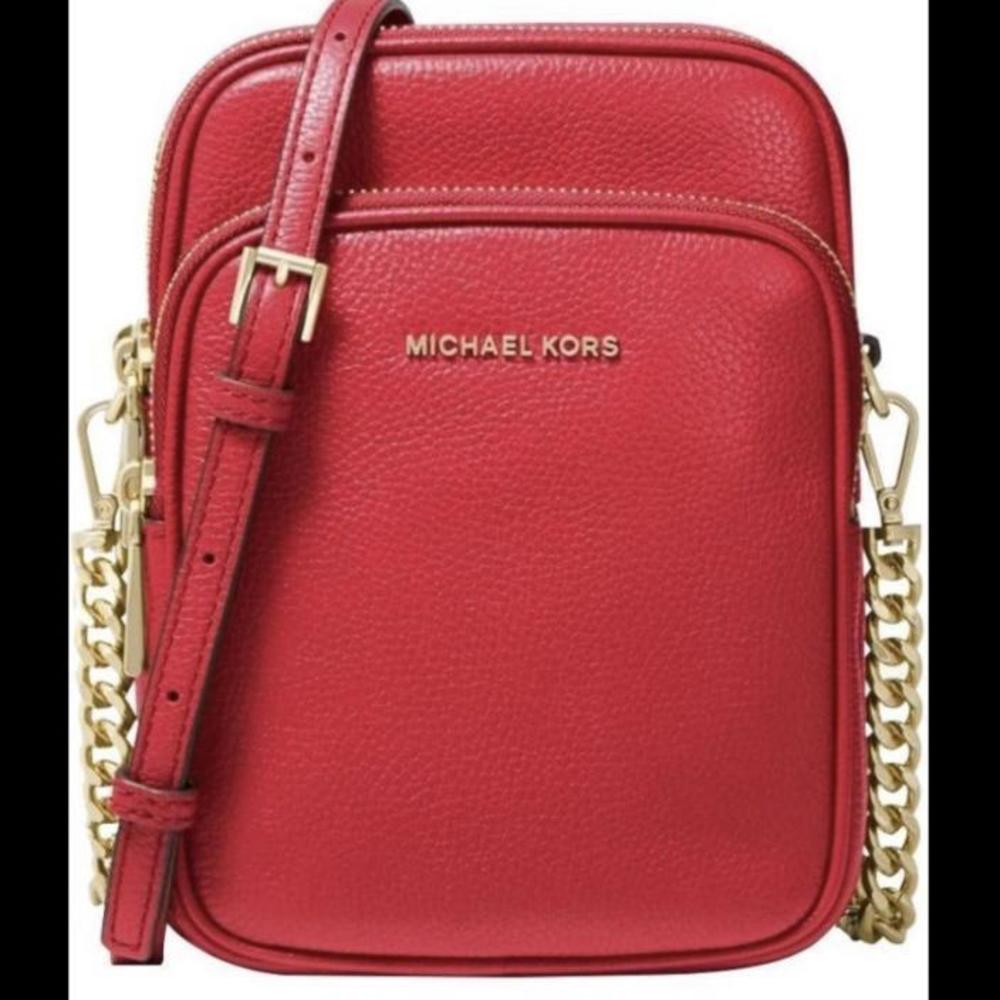 Michael Kors Jet Set Travel Medium Chain Crossbody Flight Hand Bag